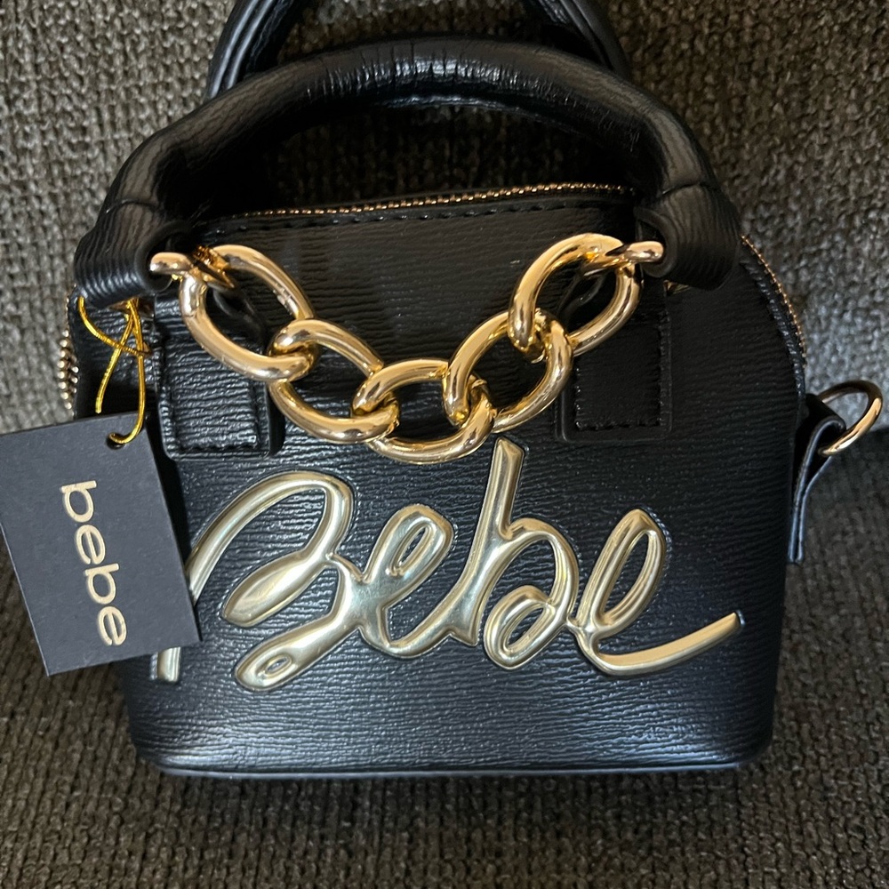 Bebe Mini Bag in Black with Gold Chain - Picture 2 of 2